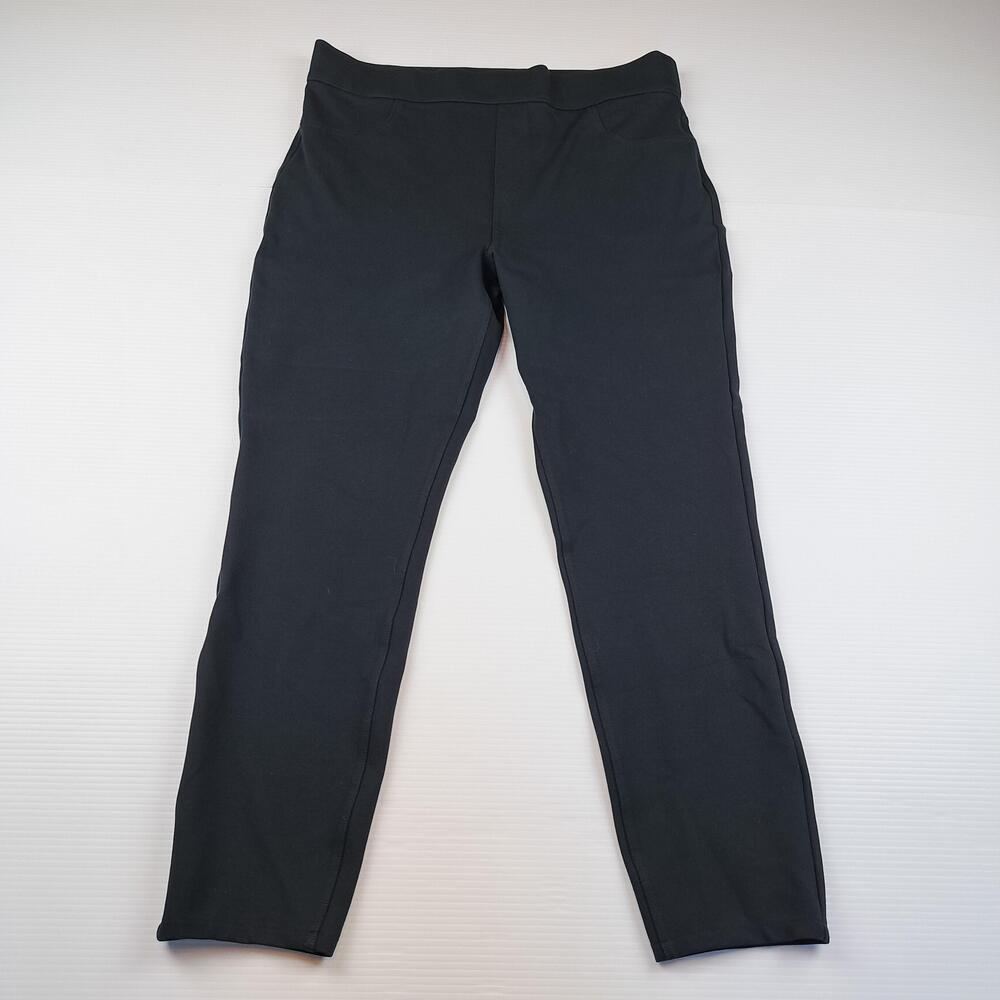 Spanx Pants Womens XL Navy Blue Perfect Ponte Knit Pull On Slim Stretch Shaping